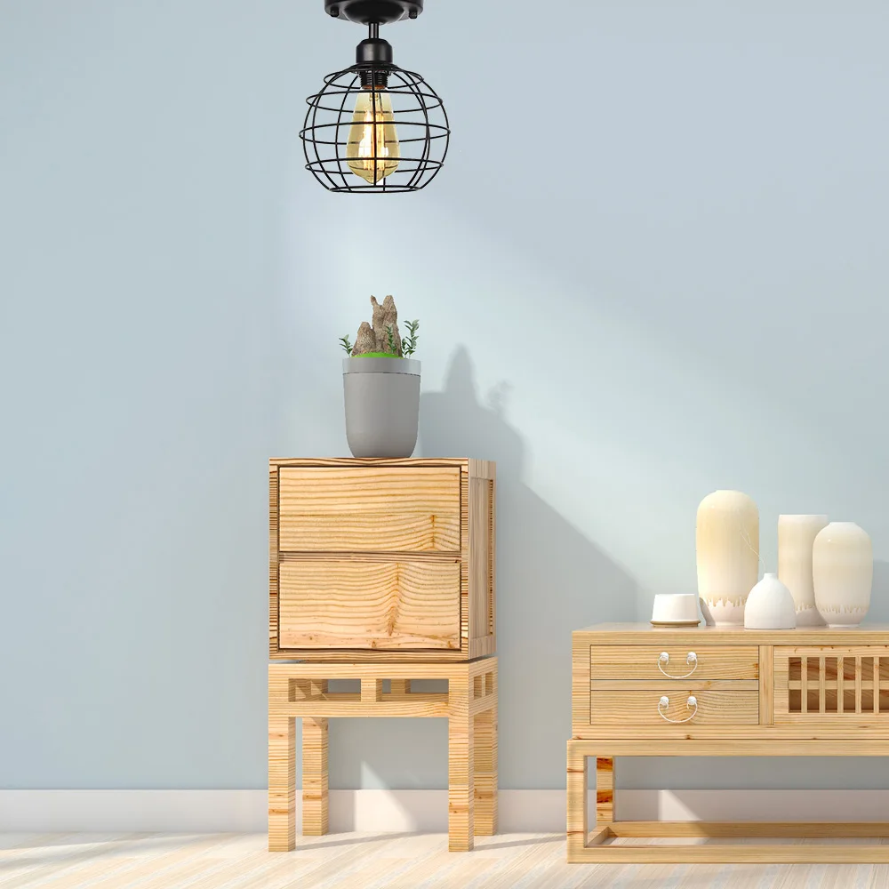 Металлический корпус железная лампа E27 потолочный светильник для поверхностного