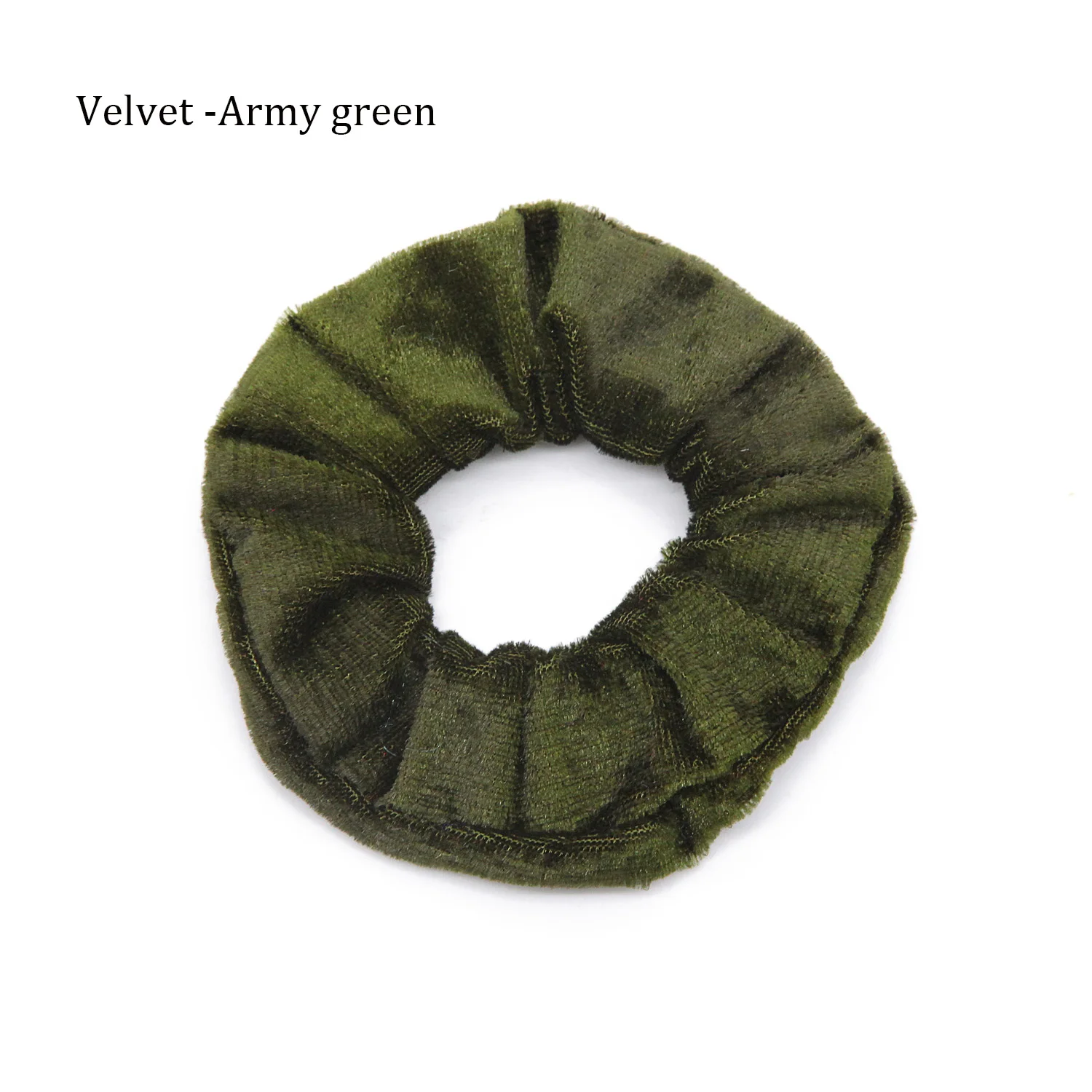 Velvet -Army green Резинка для волос, резинка для волос, резинка для волос, держатель для хвоста, жемчужные бусы, женские резинки для волос, аксессуары для женщин - Цвет: Velvet -Army green