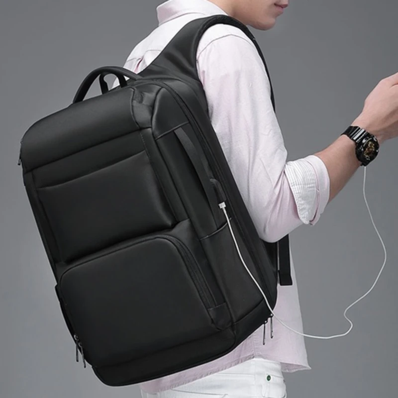 

LKEEP Men Backpack Multifunctional USB Charging 17 Inch Laptop Bag Large Capacity Waterproof Travel Bags For Men