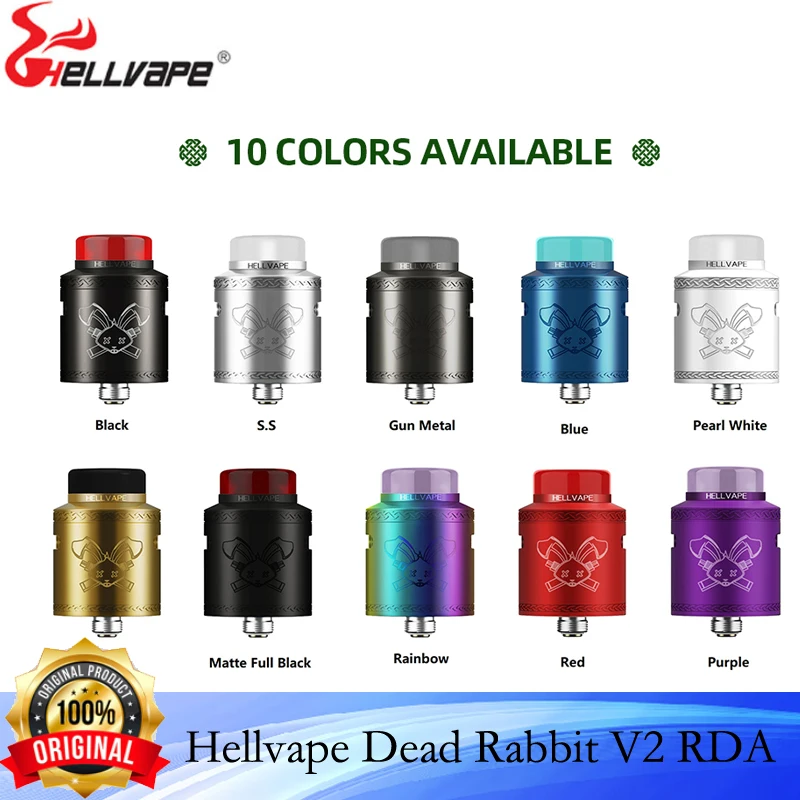 Оригинальный резервуар Hellvape Dead Rabbit V2 BF RDA с двойным потоком воздуха диаметр 24 мм