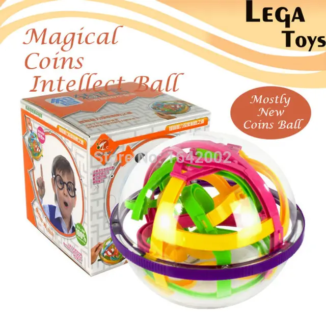 US $23.60 3D Magical Coin Intellect Maze Ball Kids Amazing Balance Logic Ability Toys Educational IQ Trainer