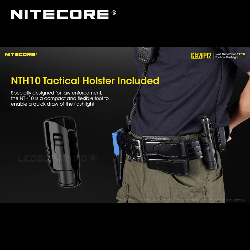 1200 люмен Nitecore Новый P12 следующего поколения 21700 тактический фонарь с кобурой