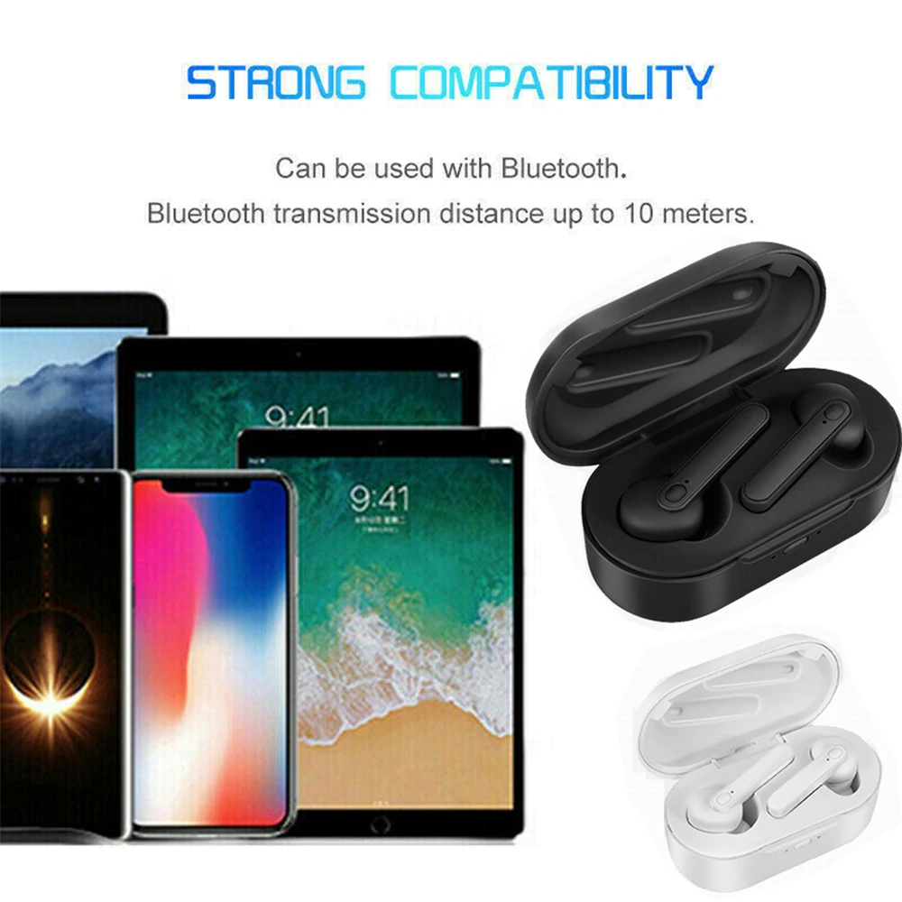 Универсальные высококачественные Bluetooth 5,0 гарнитура TWS беспроводные наушники шумоподавление мини наушники стерео наушники с микрофоном