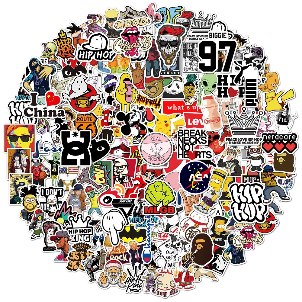 10/50/100Pcs Brand Stickers Laptop Macbook Cup Guitar Luggage Fridge Skateboard Bicycle Tide Logo Decal Sticker