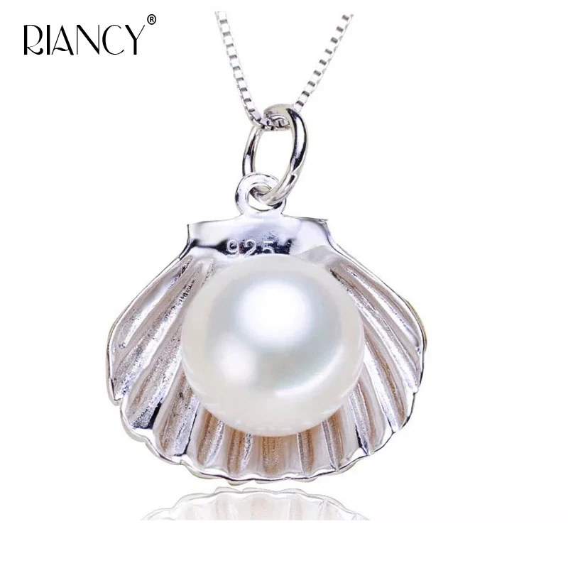 Fashion white natural freshwater pearl pendants Necklace for women black pearl fine jewelry engagement gift 