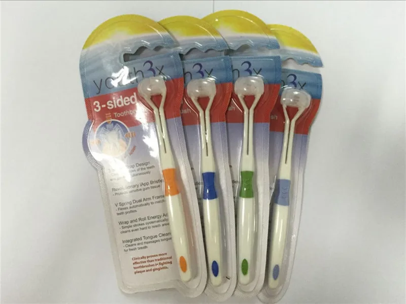 

3-Sided Toothbrush Ultrafine Soft-bristle Baby Toothbrush For Children Epacket