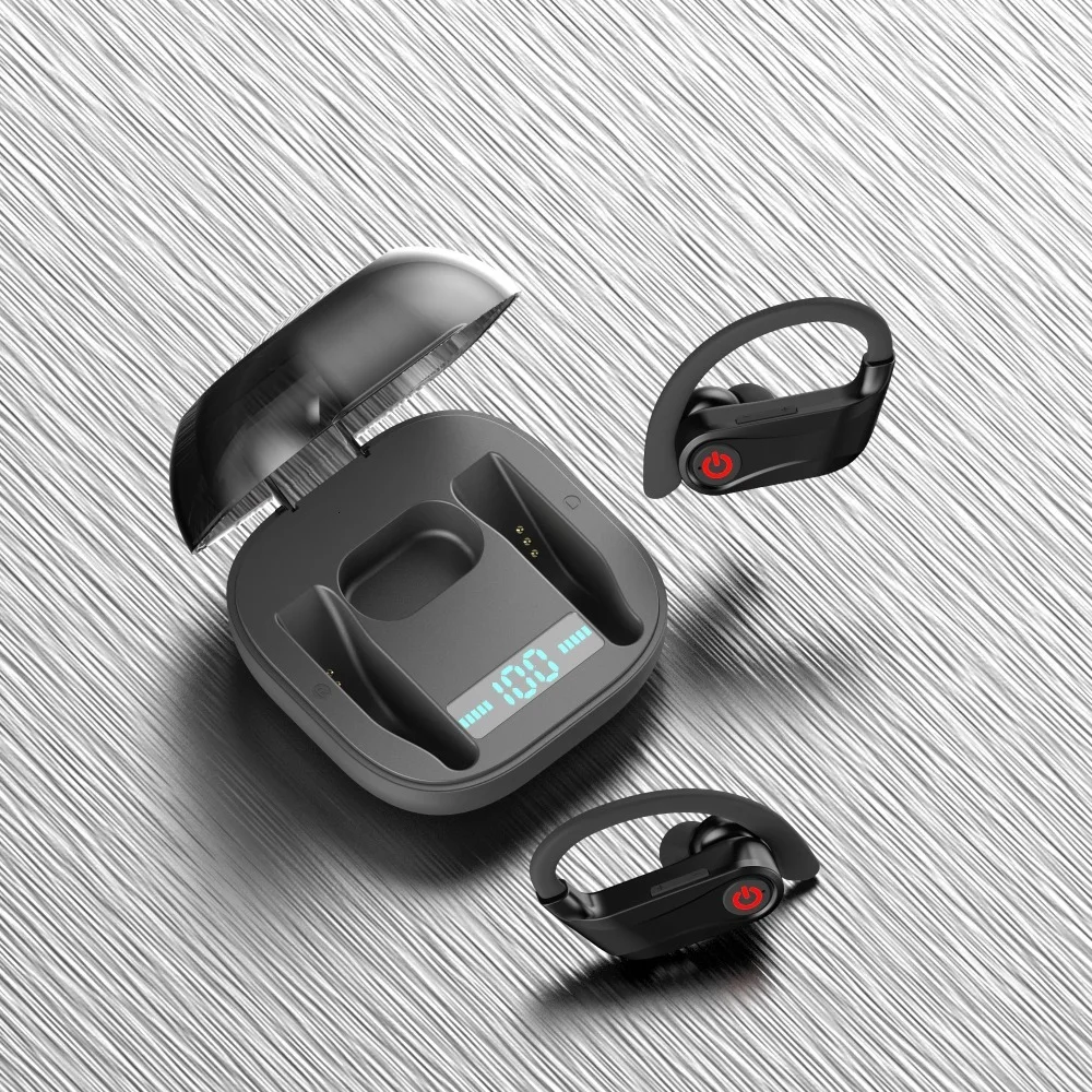 

Mini HBQ PRO TWS Wireless Earphone Bluetooth 5.0 Stereo Sport Headphones Case 950mah Waterproof Ear Hook Headsets MIC PK Q32 Q62
