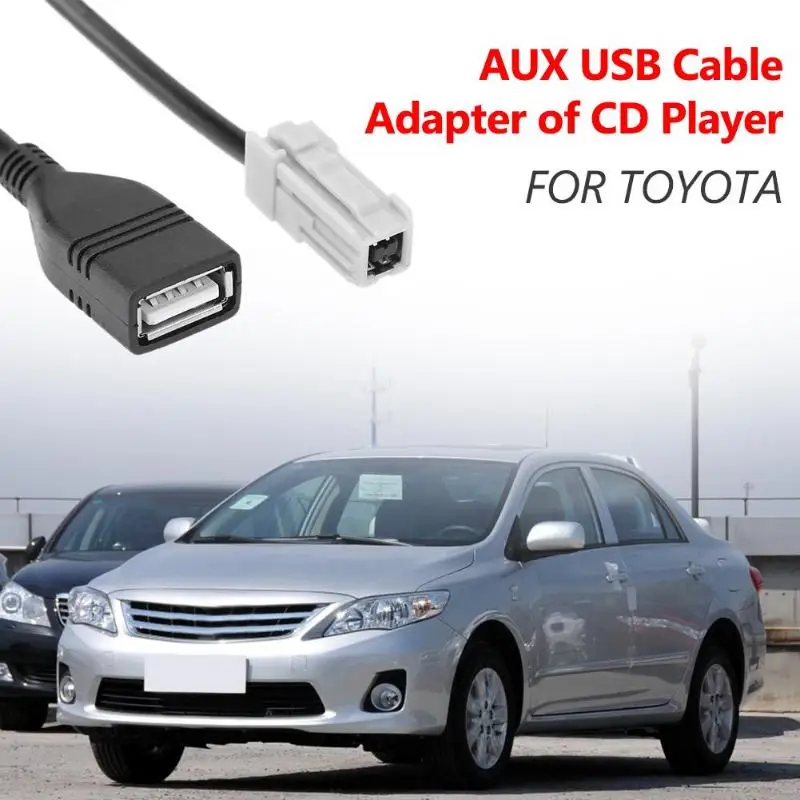 USB Кабель адаптер 90 см для Toyota Camry Corolla Prius Sequoia Sienna Tacoma Yaris 2012 13 автомобильная