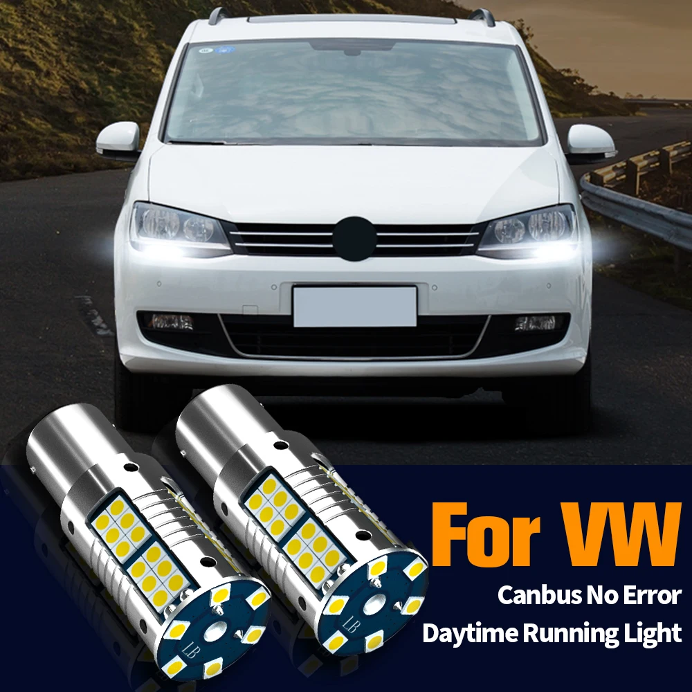 Светодиодные дневные ходовые огни 2 шт. лампа DRL Canbus P21W BA15S 1156 для VW Sharan 7N 2010-2018
