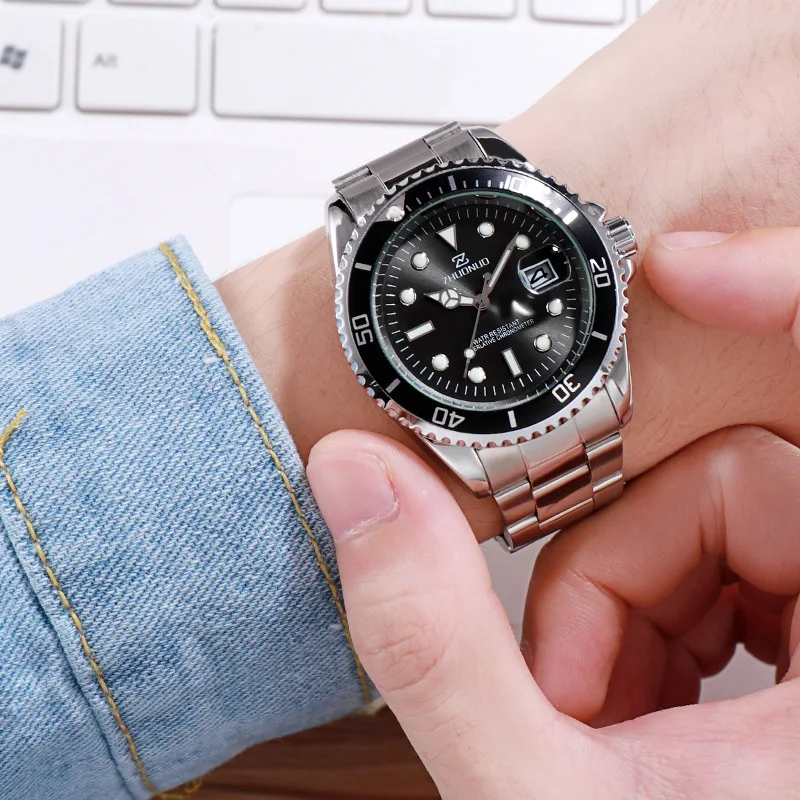 

Green Ghost Watch Men's zhuonuo Brand Calendar Waterproof Quartz Watch Men Night Light Watch