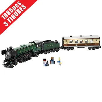 

21005 1085Pcs Technic Series Emerald Night Train Model Building Kit Block Bricks Lepinblock Toys Clone 10194