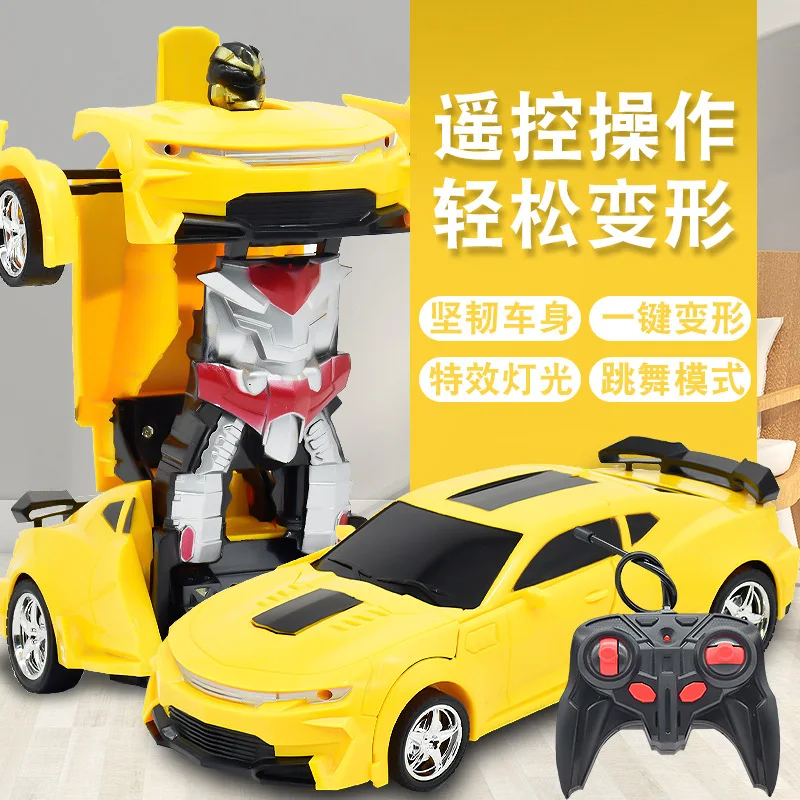 1: 18 Remote Control Car Transformer a Key Transformation Bumblebee Robot Jingang Boy CHILDREN'S Electric Toy | Игрушки и хобби