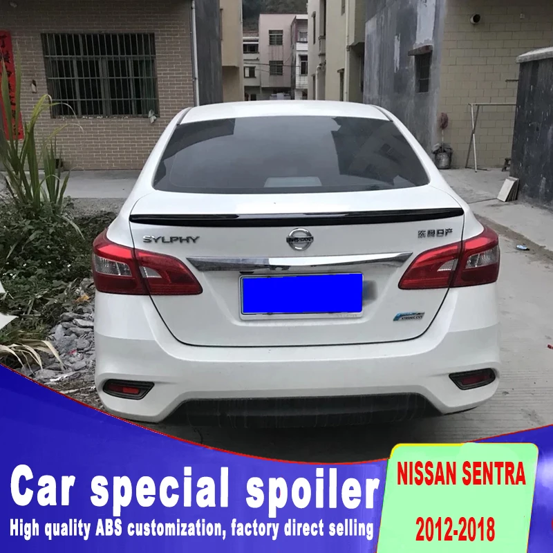 Новый дизайн высококачественный АБС пластик для nissan sentra 2012 2018 задний спойлер