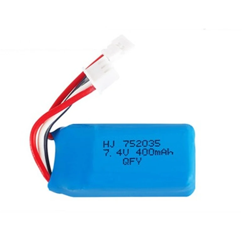 Original 7.4v Battery For DM007 RC Airplane Quadcopter Drone Helicopter Toy Spare Parts 2s 7.4V 400MAH Lipo Battery XH2.54 Plug 4