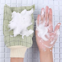 Новые перчатки с эффектом потертости, массажный душ, Очищающий скраб, губка для мытья, перчатки для ванной, лента, щетка для спины, отшелушивающее Полотенце Для Тела