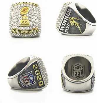 

2020 Football Championship Ring Annual Memorial Ring for Sports Fans Unique Jewelry Luxury Gifts