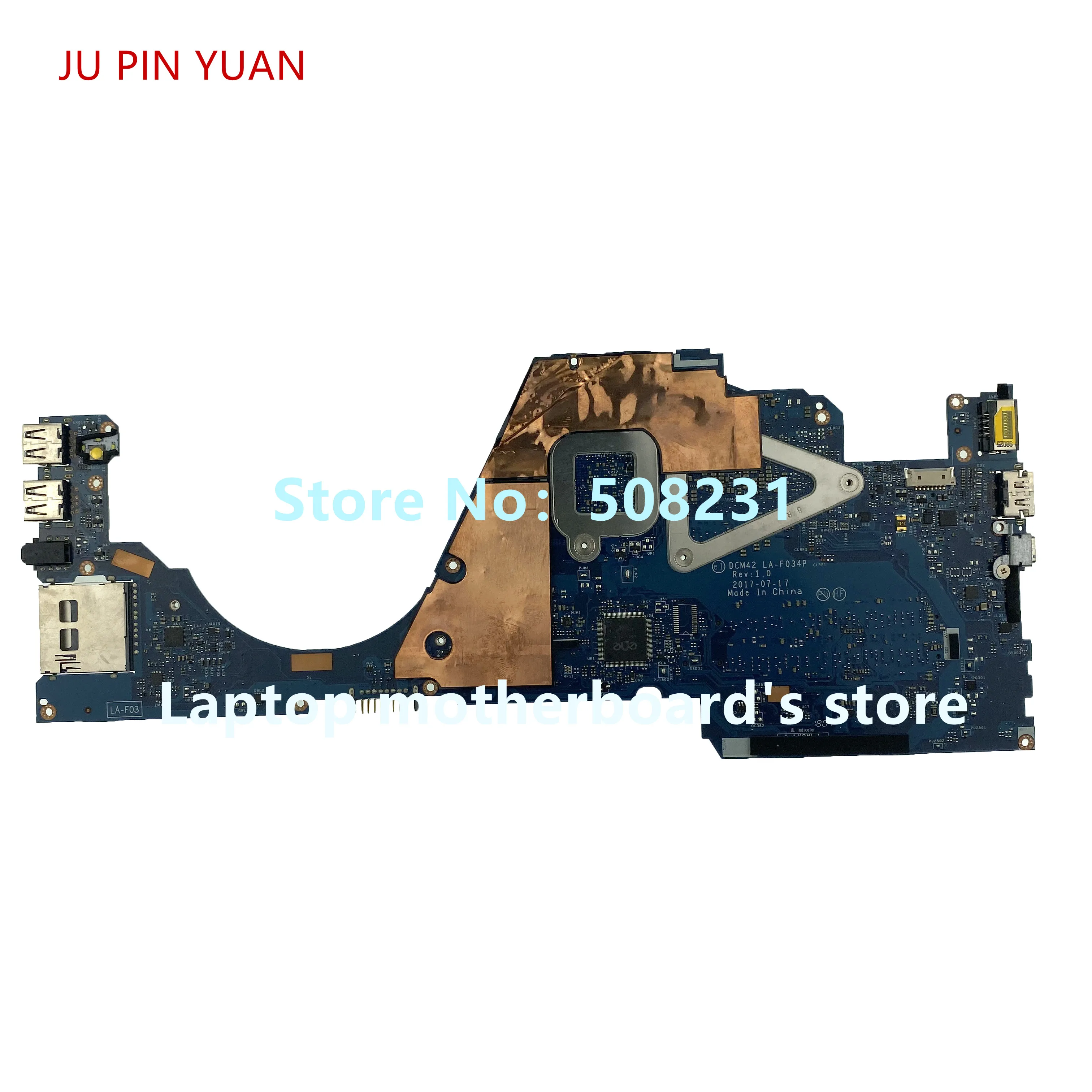  JU PIN YUAN For HP Laptop 14-BF laptop motherboard 940762-601 940762-001 LA-F035P 940MX 4GB i7-8550