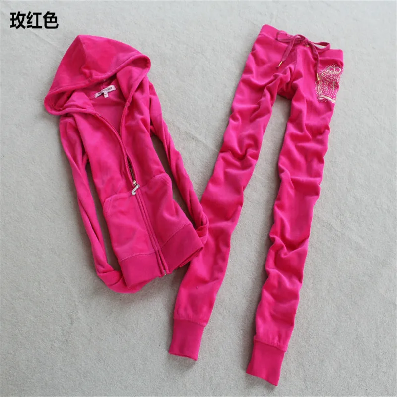 Juicy Lovers Brand Embroidery Velvet 