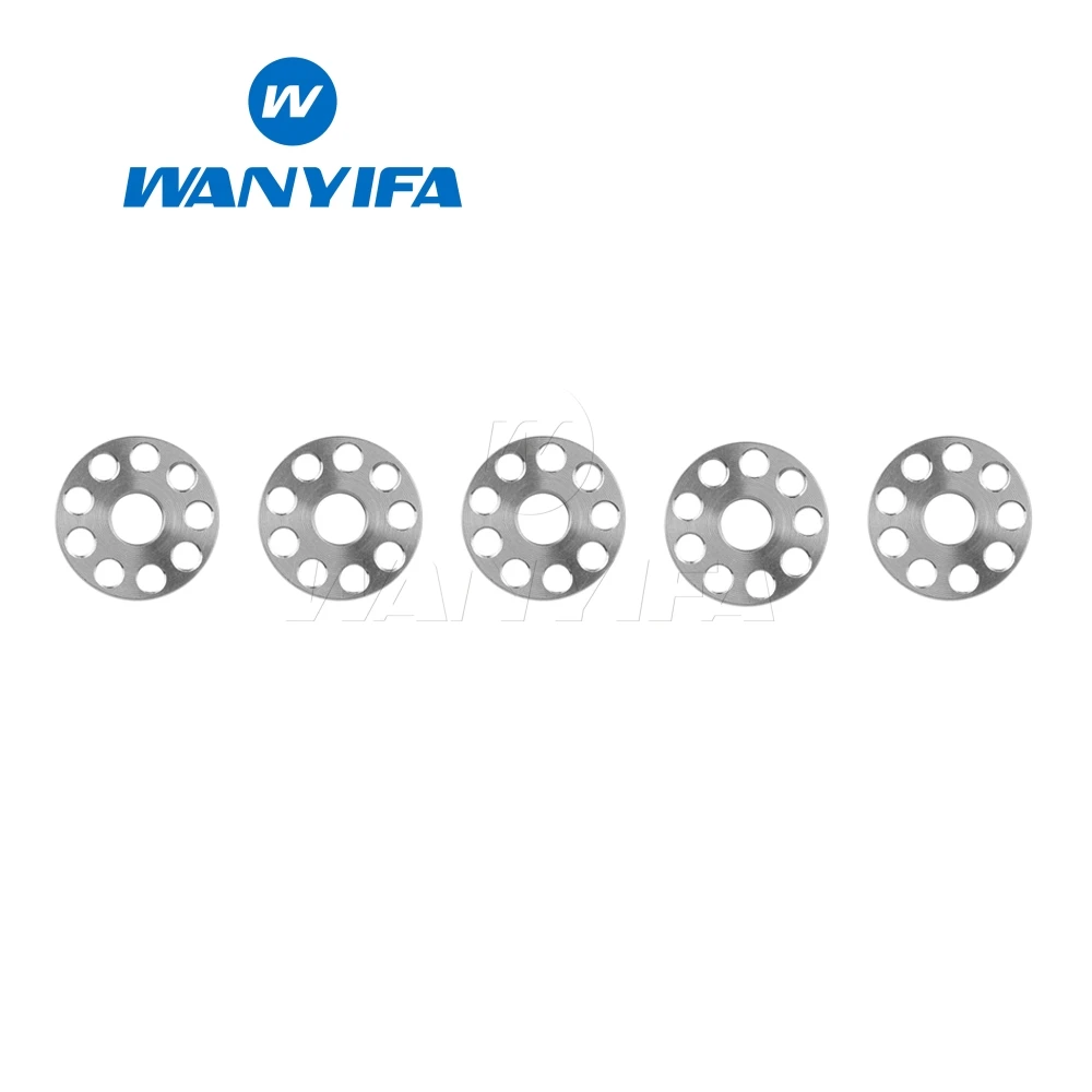 M8 Titanium Титановый "Wanyifa" 5 шт Многоцветный M6 8 10 девять отверстие шайба для велосипеда - Цвет: M8 Titanium