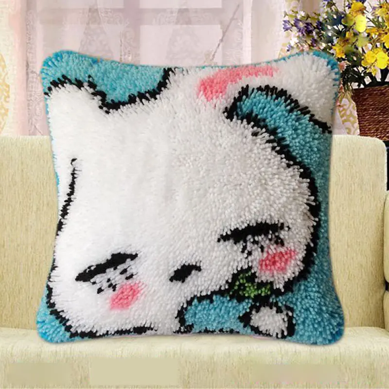 rabbit 1 Фомиран для рукоделия 3D защелка, наволочка Kawaii, животное, цветочный узор, сделай сам, вышивка, фоамиран, для рукоделия, домашний диван, украшение автомобиля - Цвет: rabbit 1