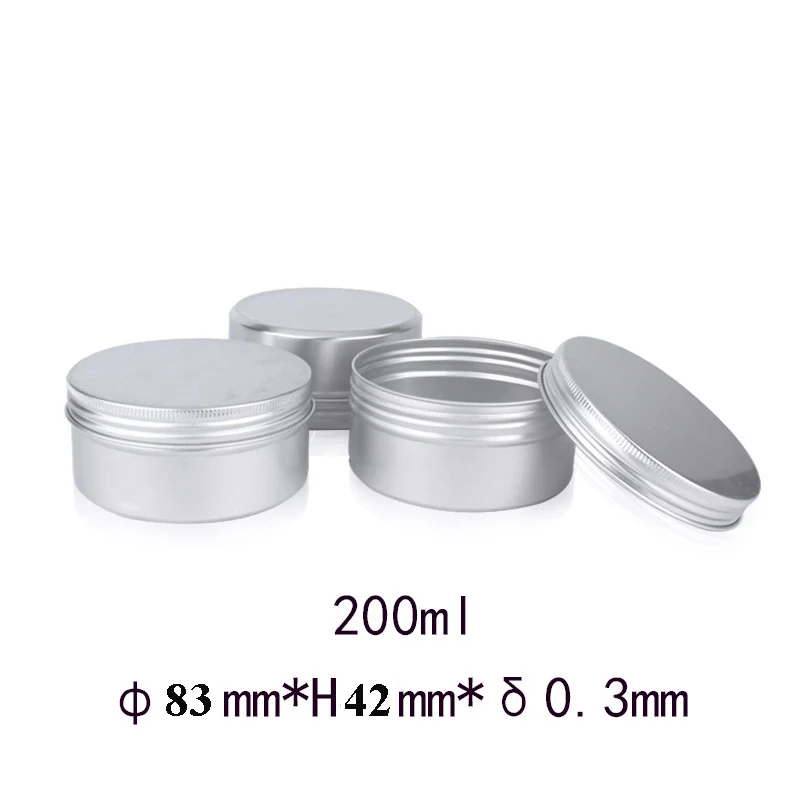 

48pcs 200g Aluminum Tin Jar Metal Containers Lip Balm Container 200ml Empty Wax Candle Jars Cream Pot Box