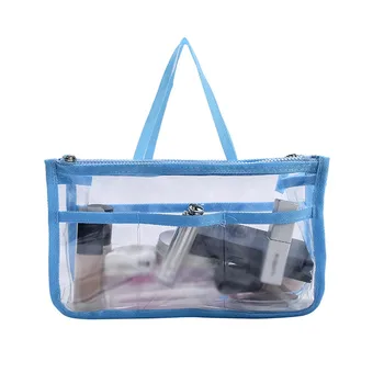 

Women's Business Travel Portable Cosmetics Storage Bag Double Zipper Cases Travel Makeup Organizer Bath Wash Kit Multifunction