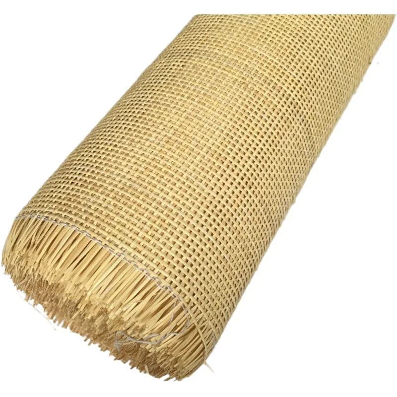 

50CM/60CM 15 Meters Wide Natural Indonesian Real Rattan Cane Webbing Roll Sheet Square Grids Furniture Chair Table Material