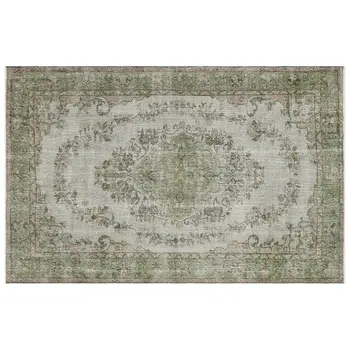 

Handmade Gray Vintage Overdyed Turkish Area Rug 205x317 Cm-6'9''X10'5''