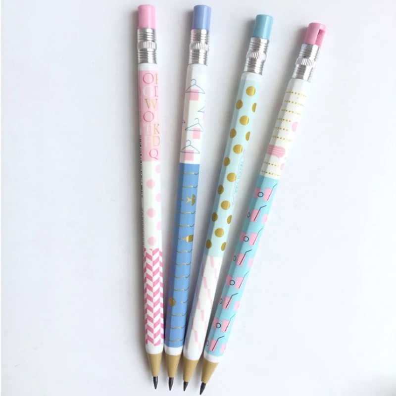 

4 Pcs/lot Gifts for Children pencil with pencil sharpener Student Teacher Gift Interesting Presents For Friends Novel gifts