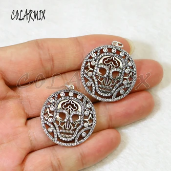 

6 Pcs Skull medal Pendant Ancient medal style pendant gift for lady jewelry pendant retro style jewelry 50028