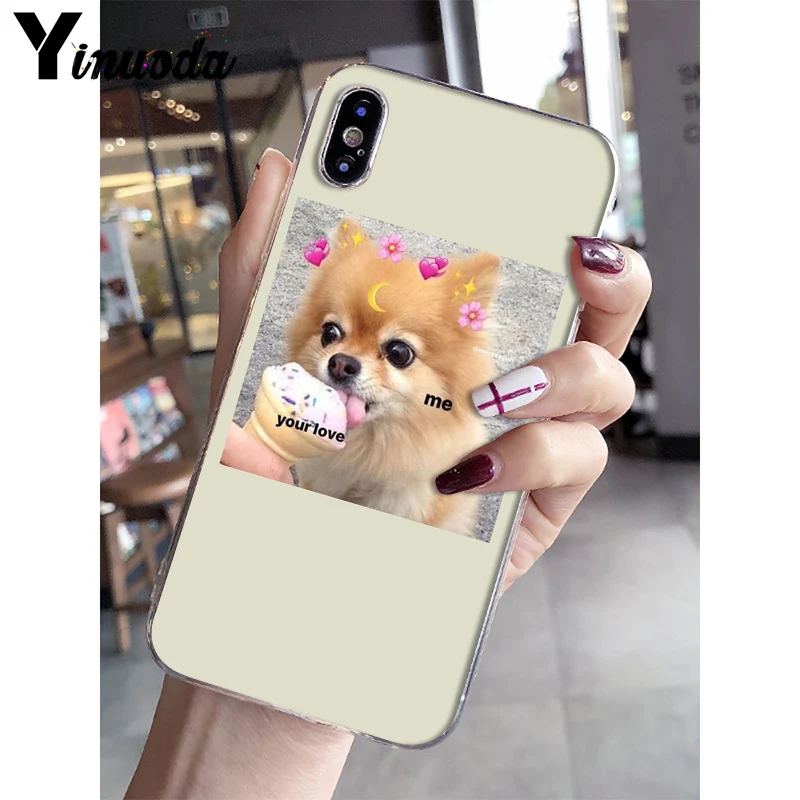 Yinuoda очень милый кот собака мультфильм розовый в форме сердца YOU& ME мягкий чехол для телефона iPhone 8 7 6S Plus 5 5S SE XR X XS MAX 10