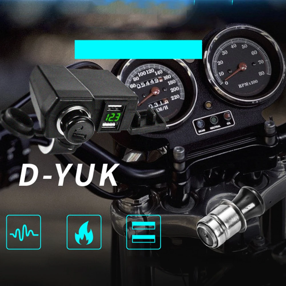5V 4.2A Ручка Зажим gps Водонепроницаемый телефон Мотоцикл Авто Dual USB Зарядное устройство гнездо Планшеты прикуривателя цифровой многофункциональным