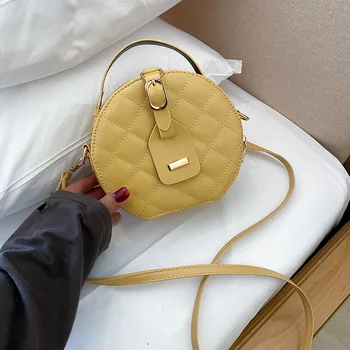 

Western style small bag new Korean version of the diamond small round bag ins net red shoulder messenger bag female