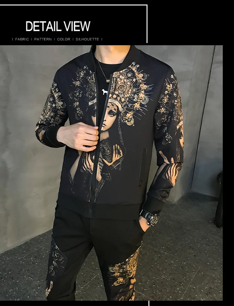 Спортивный костюм мужской Азиатский размер Moda Hombre мужской комплект осенний мужской спортивный комплект из 2 предметов спортивный костюм куртка+ штаны
