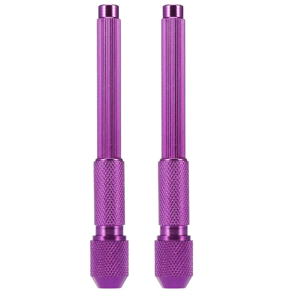 Purple 2 шт., 5 цветов, держатель для тату, сплав, маркер для кожи, трафарет для серфера, контур, держатель для ручки, аксессуары для тату, принадлежности для макияжа - Цвет: Purple