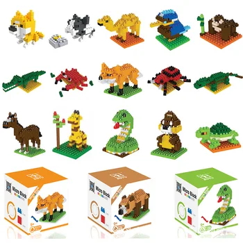 

Wisehawk diamond mini building blocks animal toy bag building blocks dog cat bird animal series for children gifts no box