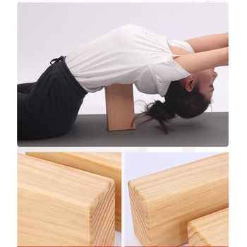 

1Pc Lady's Yoga Bamboo Wood Brick Block Pilates Exercise Fitness Gym Workout Stretching Vanilla Good Smell Brick