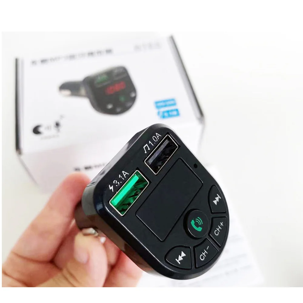 BTE5 Автомобильный MP3-плеер Bluetooth fm-передатчик автомобильный fm-модулятор двойной usb зарядка-порт для 12-24 В общего транспортного средства