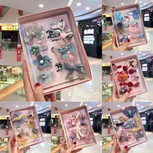 Модная одежда для девочек, милая мультяшная заколка для волос набор заколок с накладками для волос, повседневное украшение набор