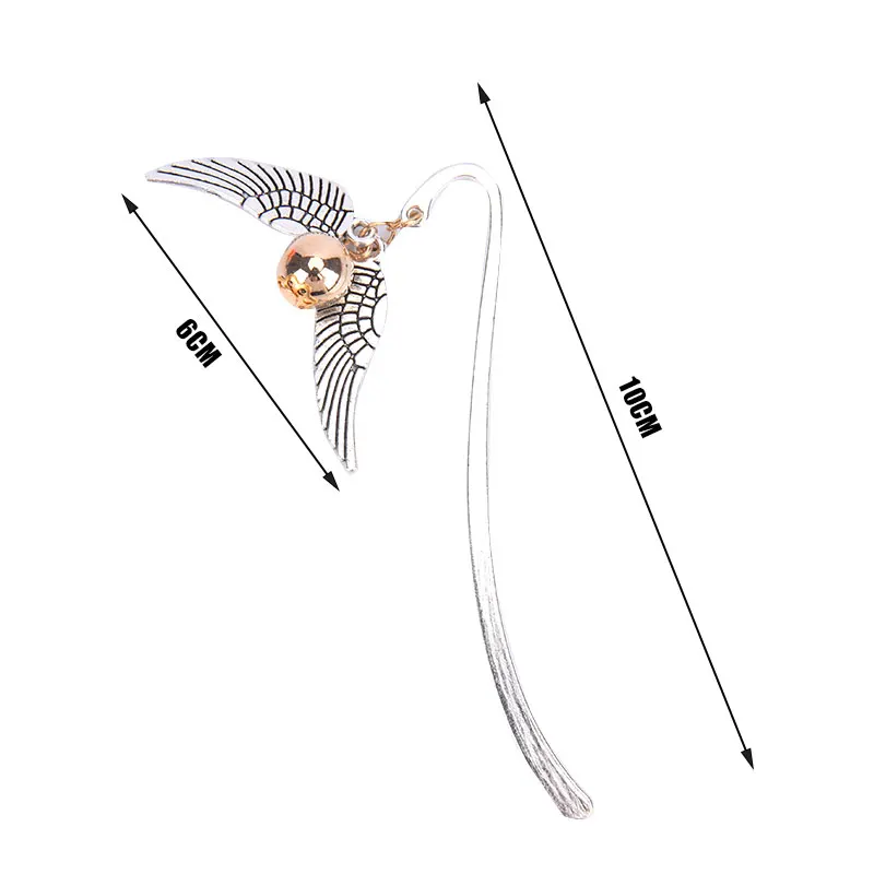 레트로 금속 북마크 Deathly Hallows Wing Snitch Marque 페이지 북마크 골드 리더를위한 최고의 선물 스니치 북 마크 교사 선물 