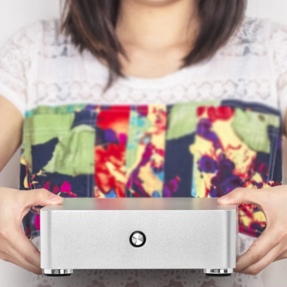 E H60 игровой алюминиевый сплав прочный мини ITX офисный шасси для HTPC горизонтальный