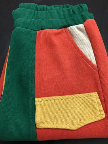 green Брюки ins, женские, Bf, прямые, разноцветные, Harlan's, свободные, осень и зима, стиль, все-в-одном, крутые брюки, пэчворк - Цвет: green