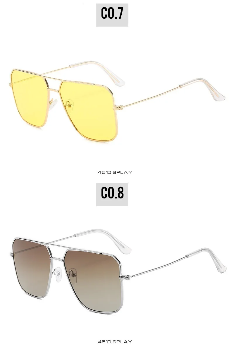 QPeClou, классические металлические солнцезащитные очки пилота, мужские винтажные градиентные солнцезащитные очки, женские модные уникальные солнцезащитные очки