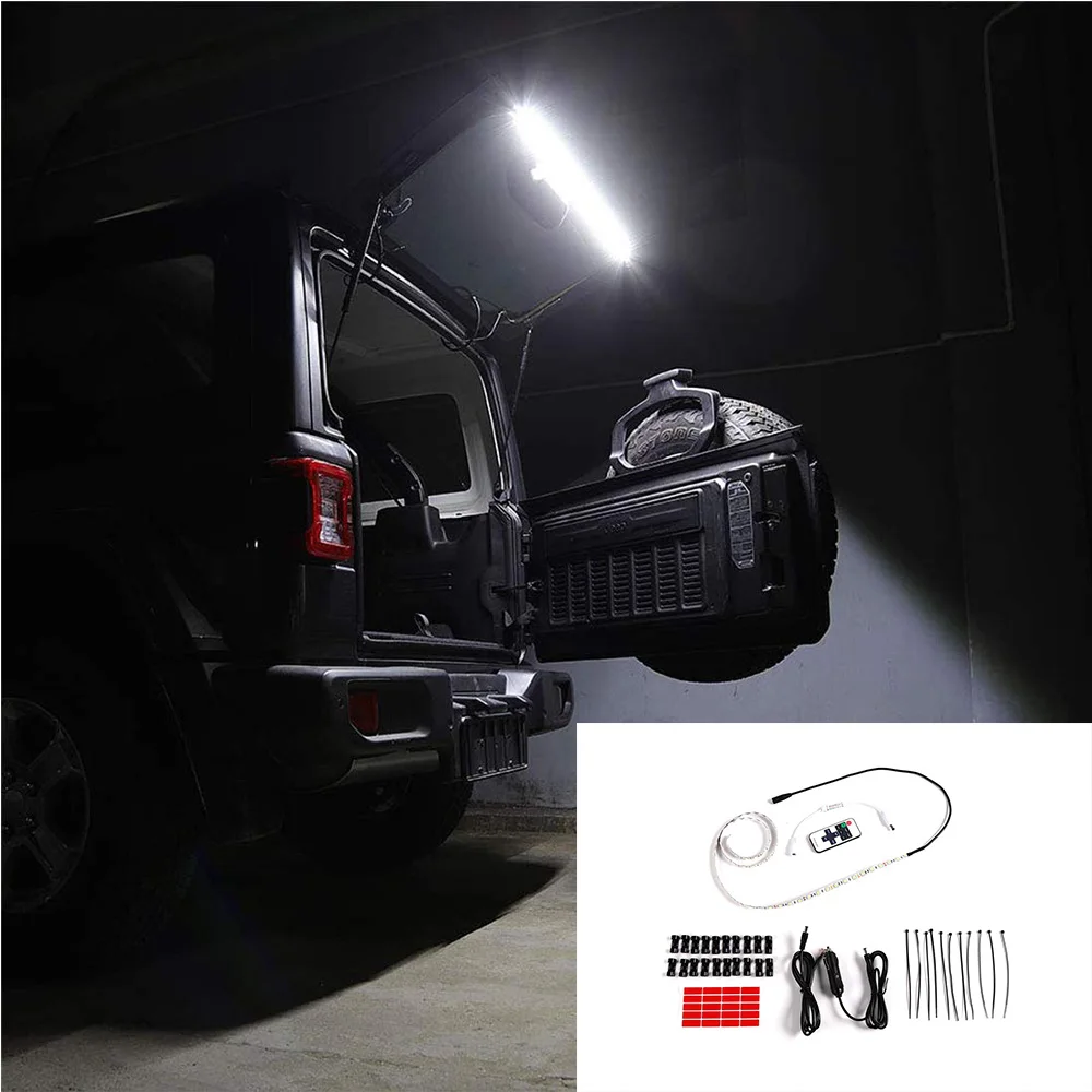 for 2018 Jeep Wrangler JL LED Rear Tailgate Glass Lift Gate Hatch Dome