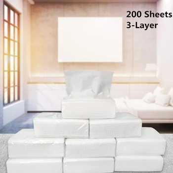 

3-Layer Disposable Wood Pulp Thickened Skin Friendly Napkin Paper Toilet Tissue Household Cleaning Tools Paper Towels