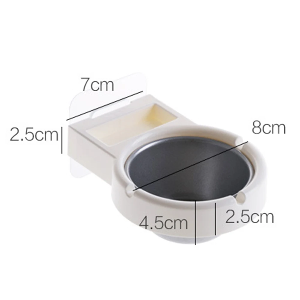 Dia. 8CM ashtray wall stainless steel pocket smoke holders Storage Cup For toilet Home Office Waterproof Cigarette Tools case