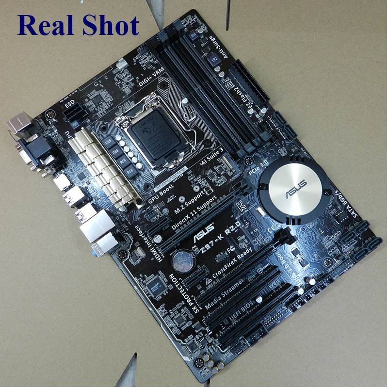 ASUS Z97-K R2.0 оригинальная материнская плата доски LGA 1150 DDR3 i7 i5 i3 Процессор 32G SATA3 USB2.0 UBS3.0 Z97 б/у рабочего Материнская плата