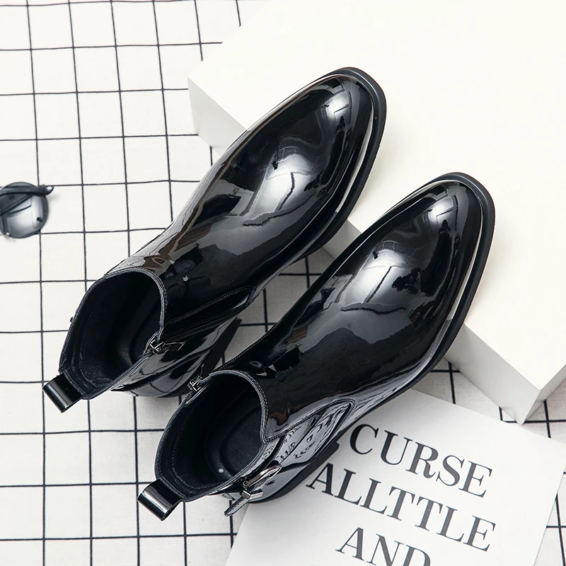 Men Chelsea Boots Leather Ankle Boots Casual Shoes