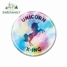 ^#Cheap EARLFAMILY 13cm x 12.9cm for Unicorn Xing Circle Sign Funny Car Stickers Vinyl Refrigerator RV VAN Car Accessories Graphics JDM ^#Cheap EARLFAMILY 13cm x 12.9cm for Unicorn Xing Circle Sign Funny Car Stickers Vinyl Refrigerator RV VAN Car Accessories Graphics JDM