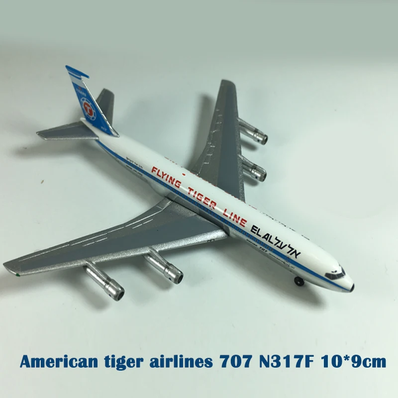 Коллекционный пассажирский самолет с статическим дисплеем 1:500 American Tiger Airlines 707